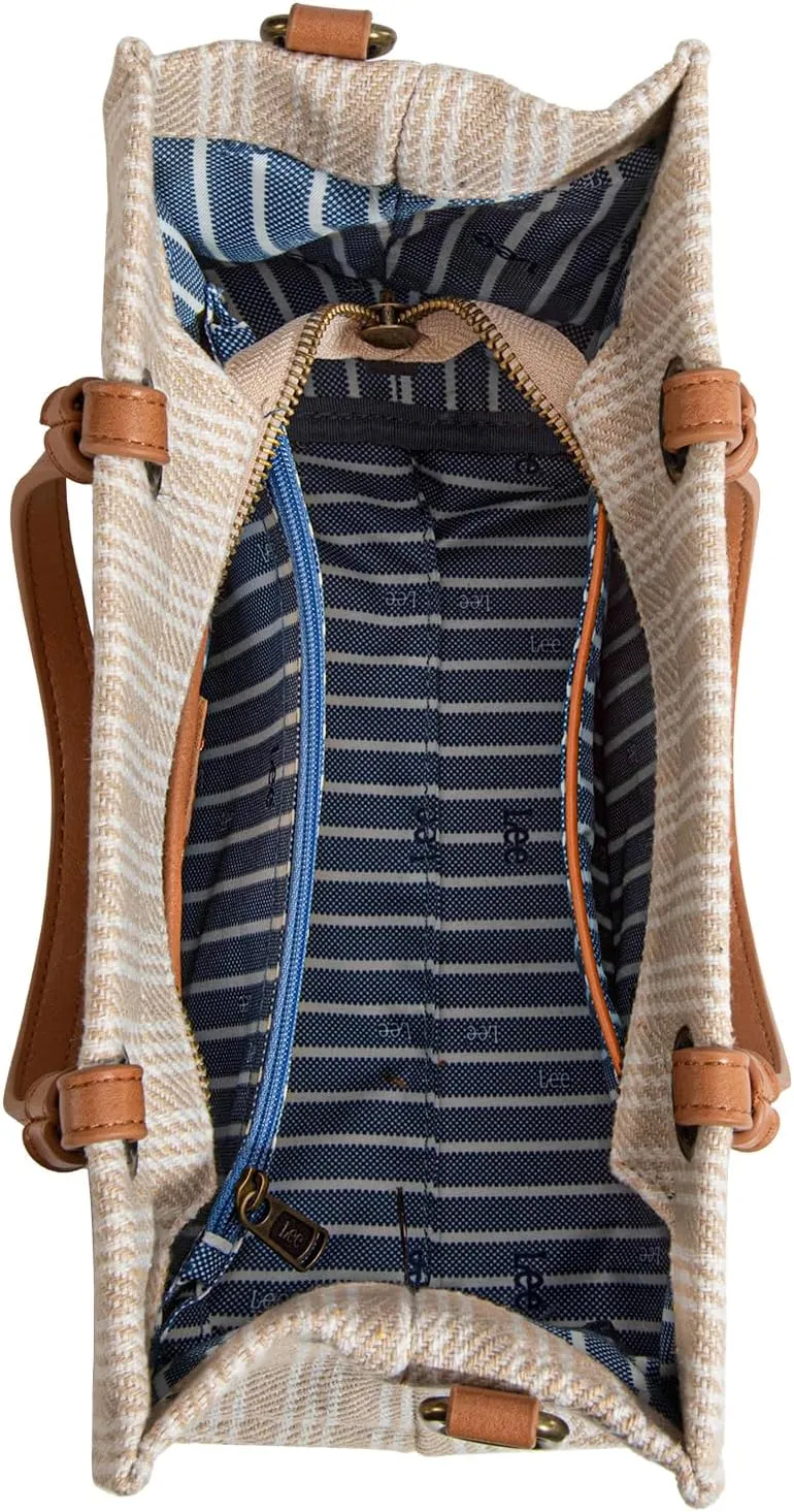 Montana West x Lee Small Tote Bag for Women Work, Stripe Crossbody Bag Top-handle Handbags