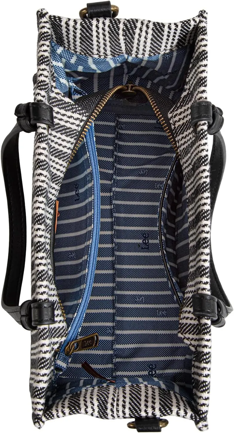 Montana West x Lee Small Tote Bag for Women Work, Stripe Crossbody Bag Top-handle Handbags