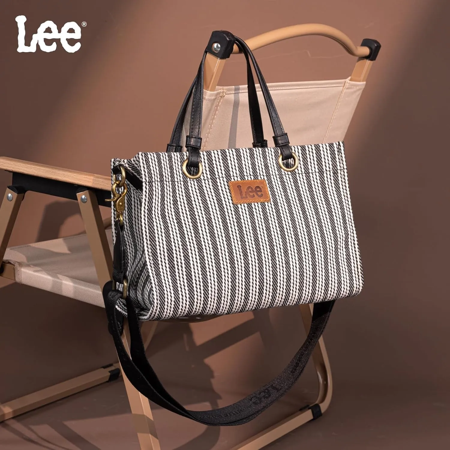 Montana West x Lee Small Tote Bag for Women Work, Stripe Crossbody Bag Top-handle Handbags