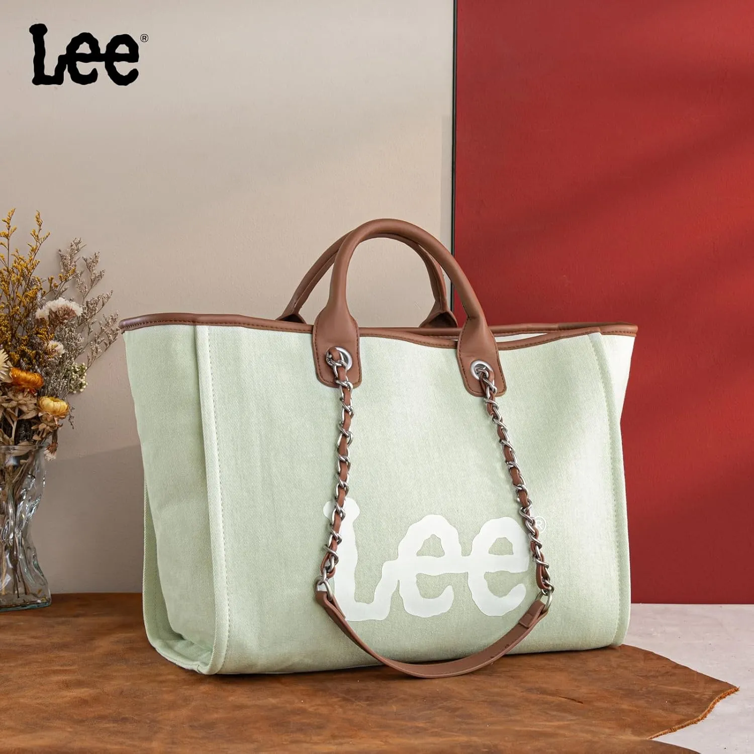 Montana West x Lee Tote Bag for Woman Denim Handbag Crossbody Shoulder Bag with Strap