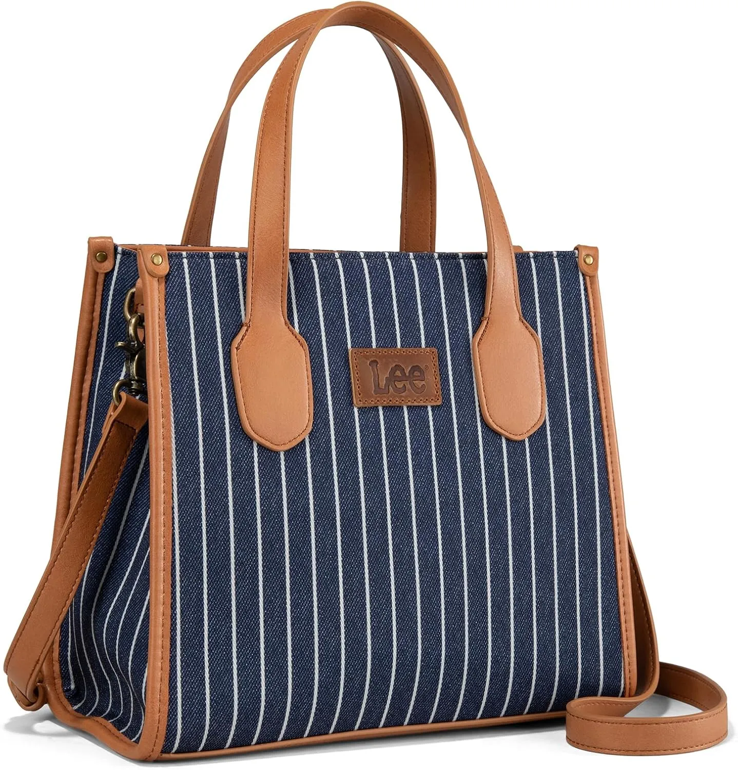 Montana West x Lee Tote Bag for Women Striped Top Handle Handbag with Adjustable Strap