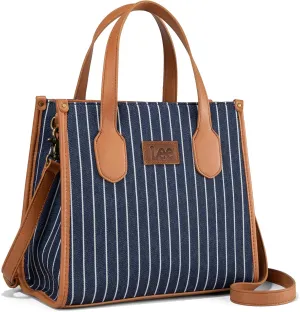 Montana West x Lee Tote Bag for Women Striped Top Handle Handbag with Adjustable Strap