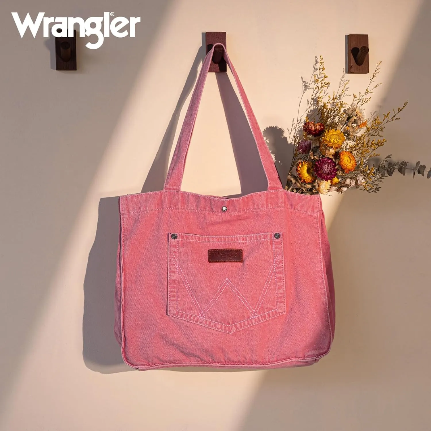 Montana West x Wrangler Tote Bag for Women Large Denim Purses for Work Travel
