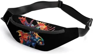Moose Head Crossbody Fanny Pack Waist Packs Adjustable Shoulder Bags Sling Bag for Hiking Running Cycling