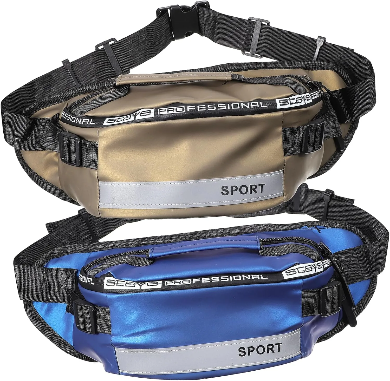 Multi-purpose Fanny Pack Crossbody Bag for Men Sports Waist Bag Easy Zipper Access for Travel