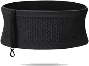 Multifunctional Knit Breathable Concealed Waist Bag, Universal Running Belt, Fitness and Running Fanny Pack for Men Women (Black, S)