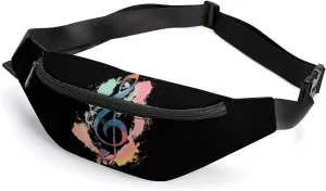 Music Note Crossbody Fanny Pack Waist Packs Adjustable Shoulder Bags Sling Bag for Hiking Running Cycling