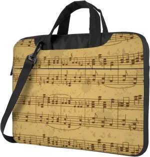 Music Score Sleek 13-15.6 Inch Laptop Bag For Man And Women, Computer Messenger Bag, Trendy Shoulder Strap Design