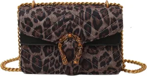 MYHOZEE Crossbody Bags for Women - Snake Printed Clutch Purses Leather Chain Shoulder Bags Evening Handbags