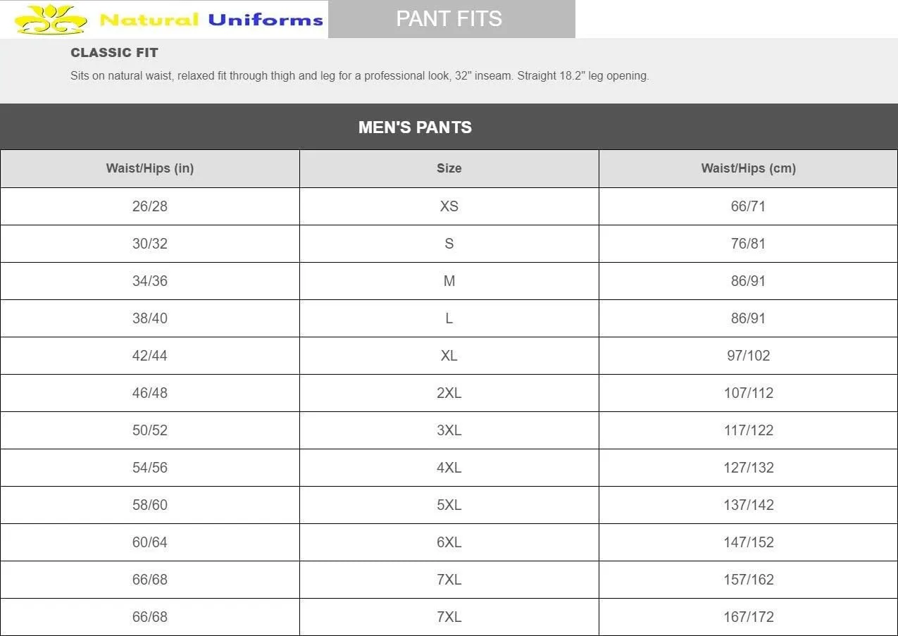 Natural Uniforms Classic 6 Pocket Black Chef Pants with Multi-Pack Quantities Available