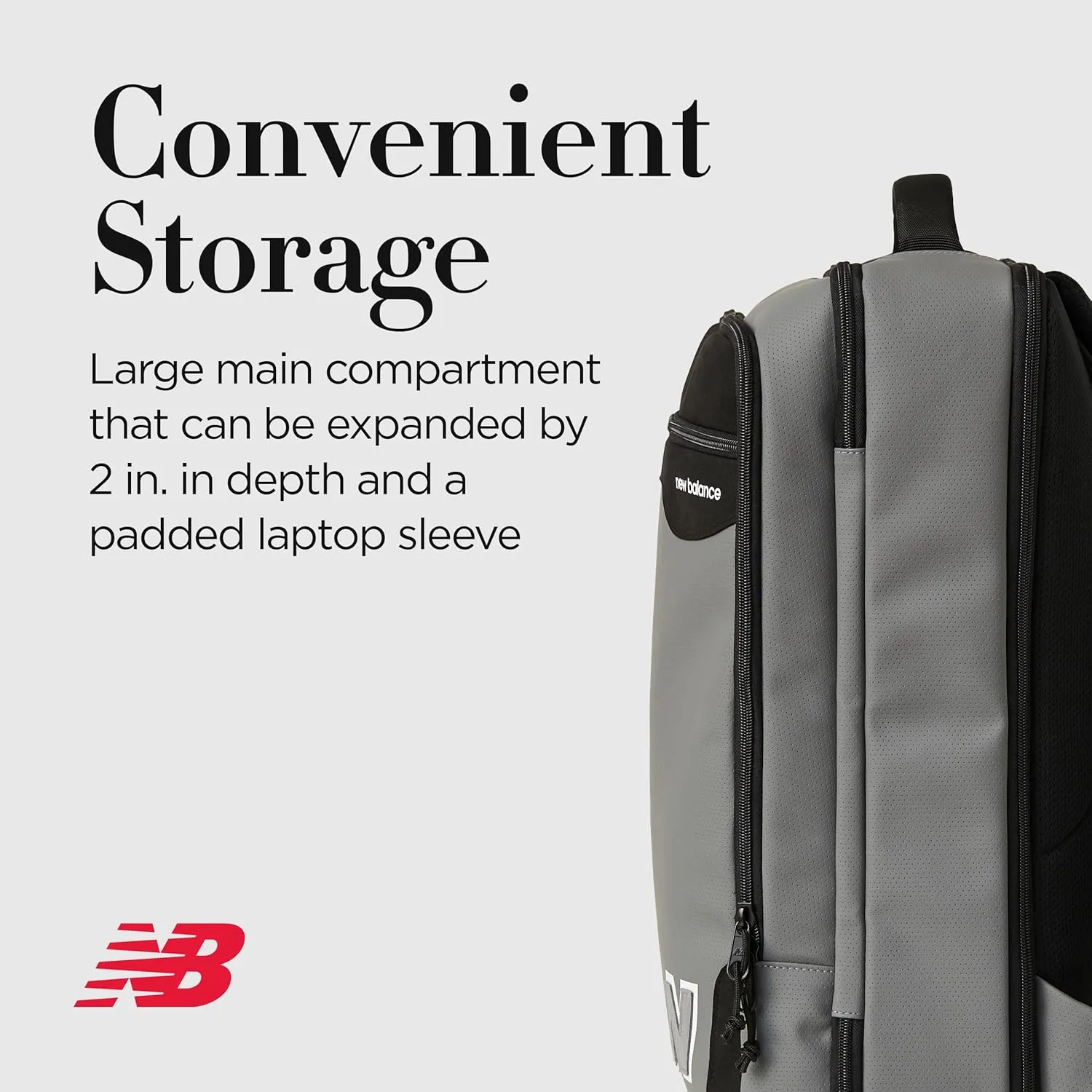 New Balance Backpack, Grey, One Size