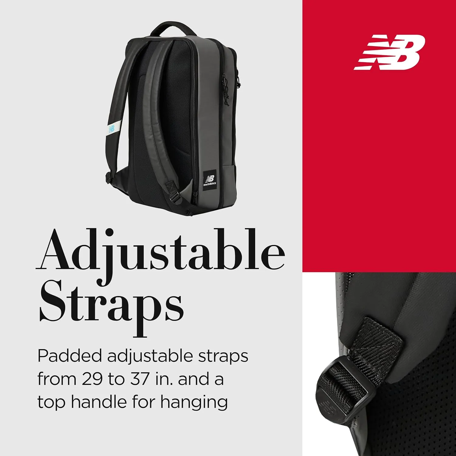 New Balance Backpack, Grey, One Size