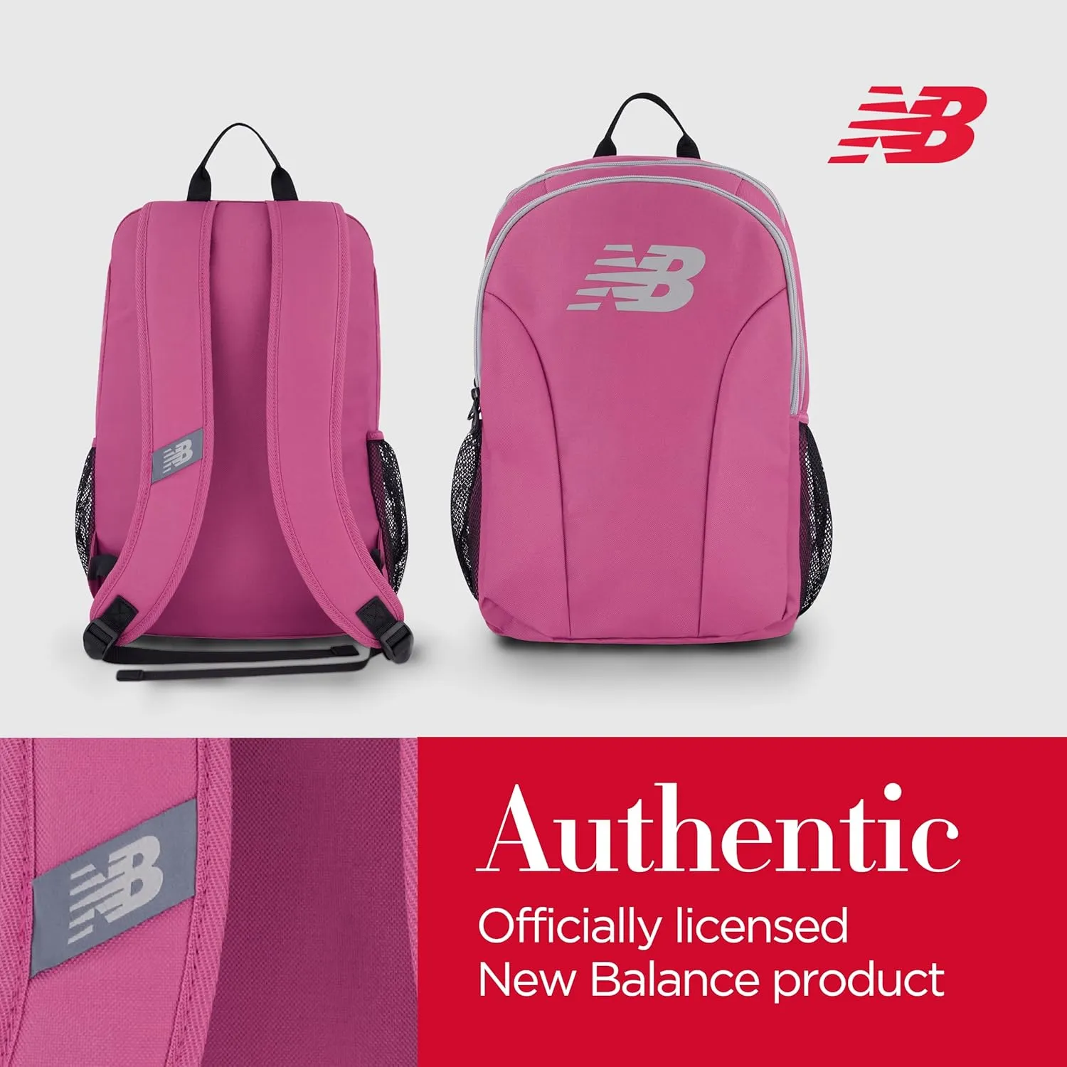New Balance Laptop Backpack, Travel Computer Bag for Men and Women, Burgundy, 19 Inch