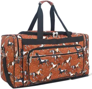 NGIL Canvas 20" inch Duffle Bag (Stallion Style- Black)