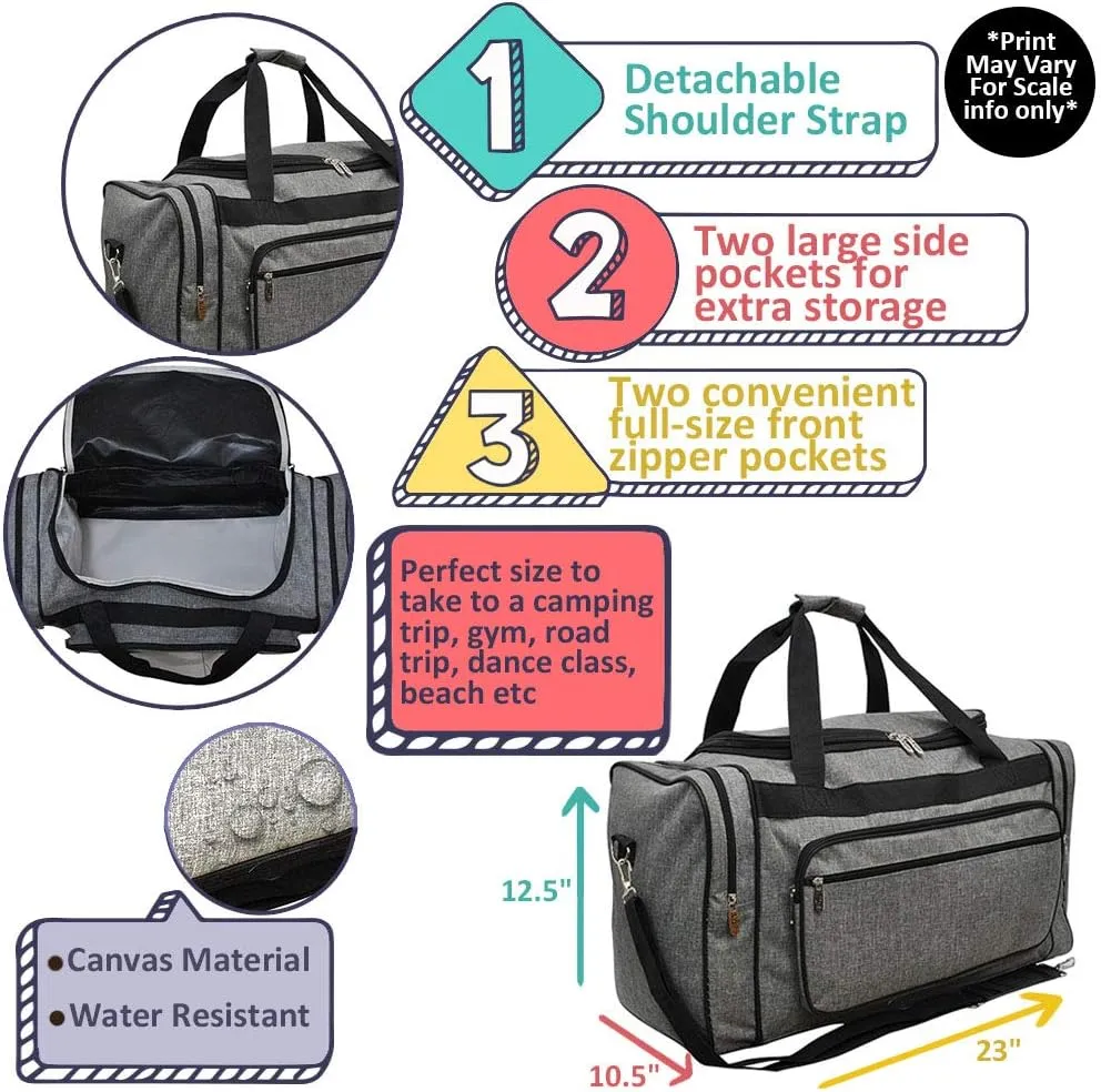 NGIL Canvas 23" inch Duffle Bag (Desert Serape-Black)