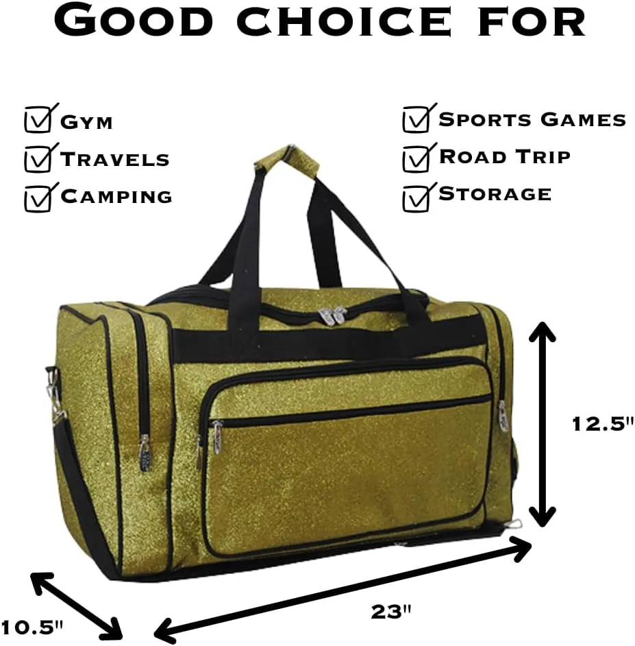 NGIL Canvas 23" inch Duffle Bag (Glitter-Gold)