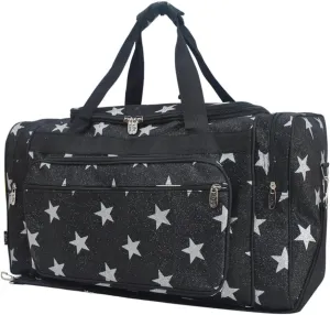 NGIL Canvas 23" inch Duffle Bag (Glitter Super Star-Black)