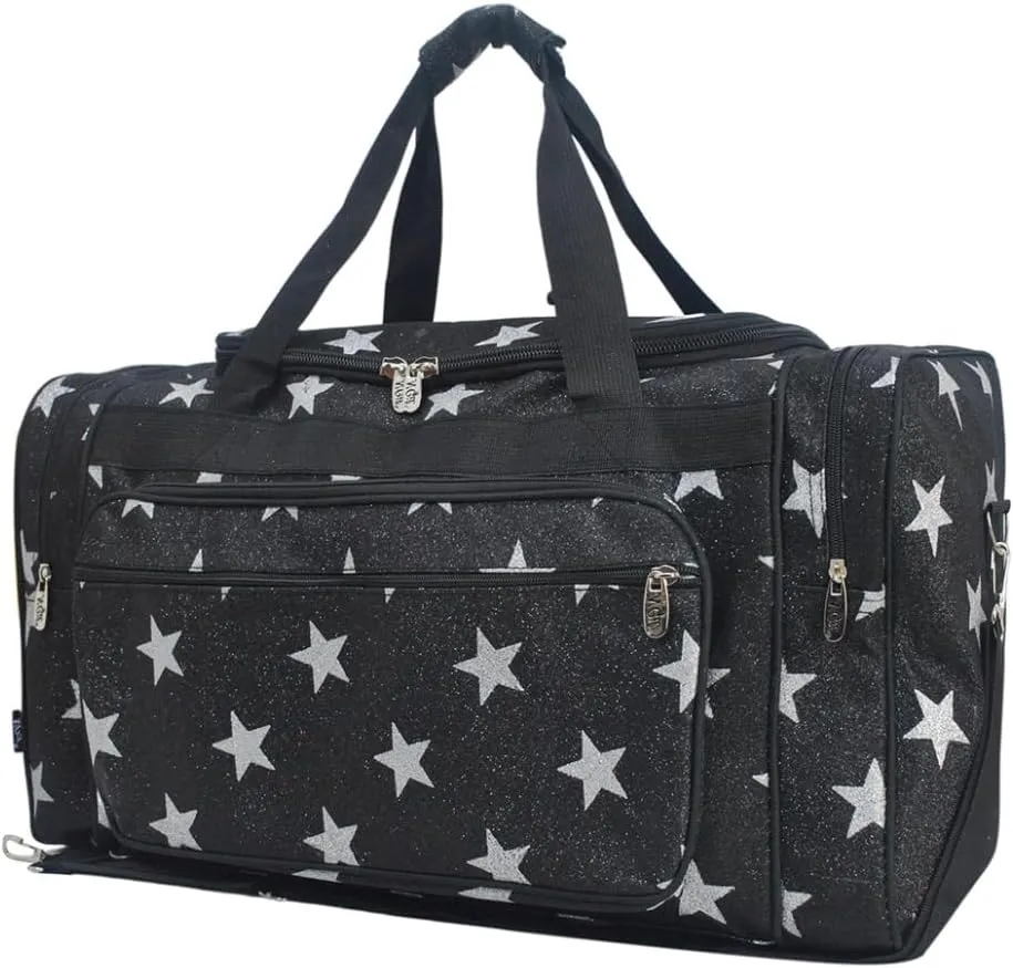 NGIL Canvas 23" inch Duffle Bag (Glitter Super Star-Black)