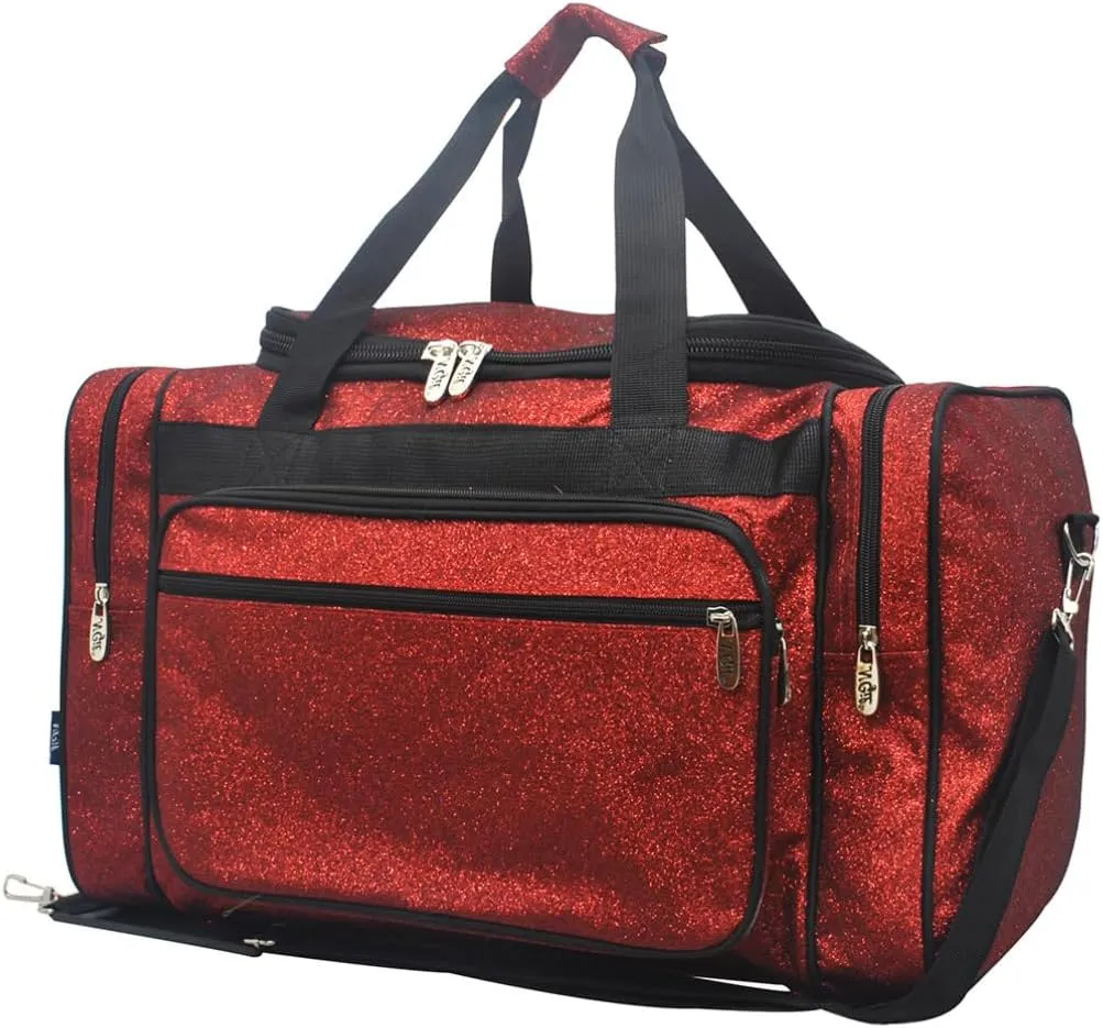 NGIL Canvas 23" inch Duffle Bag (Red Glitter)