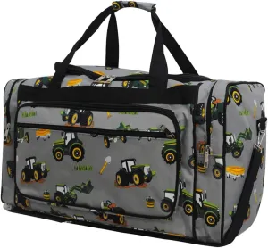 NGIL Canvas 23" inch Duffle Bag (Tractor Truck-Grey)