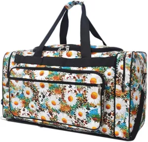 NGIL Canvas 23" inch Duffle Bag (Wildflower-Black)