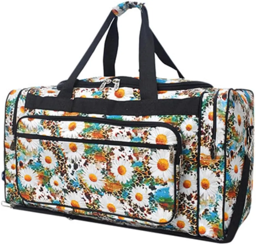 NGIL Canvas 23" inch Duffle Bag (Wildflower-Black)