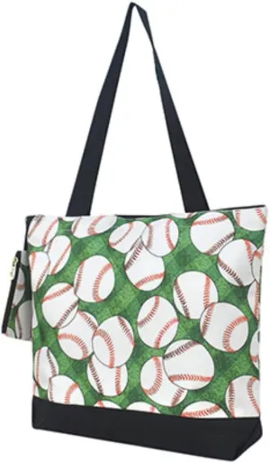 NGIL Medium Top Zipper Closure Canvas Tote Bag with Attached Matching Coin Purse For Moms and Nurses