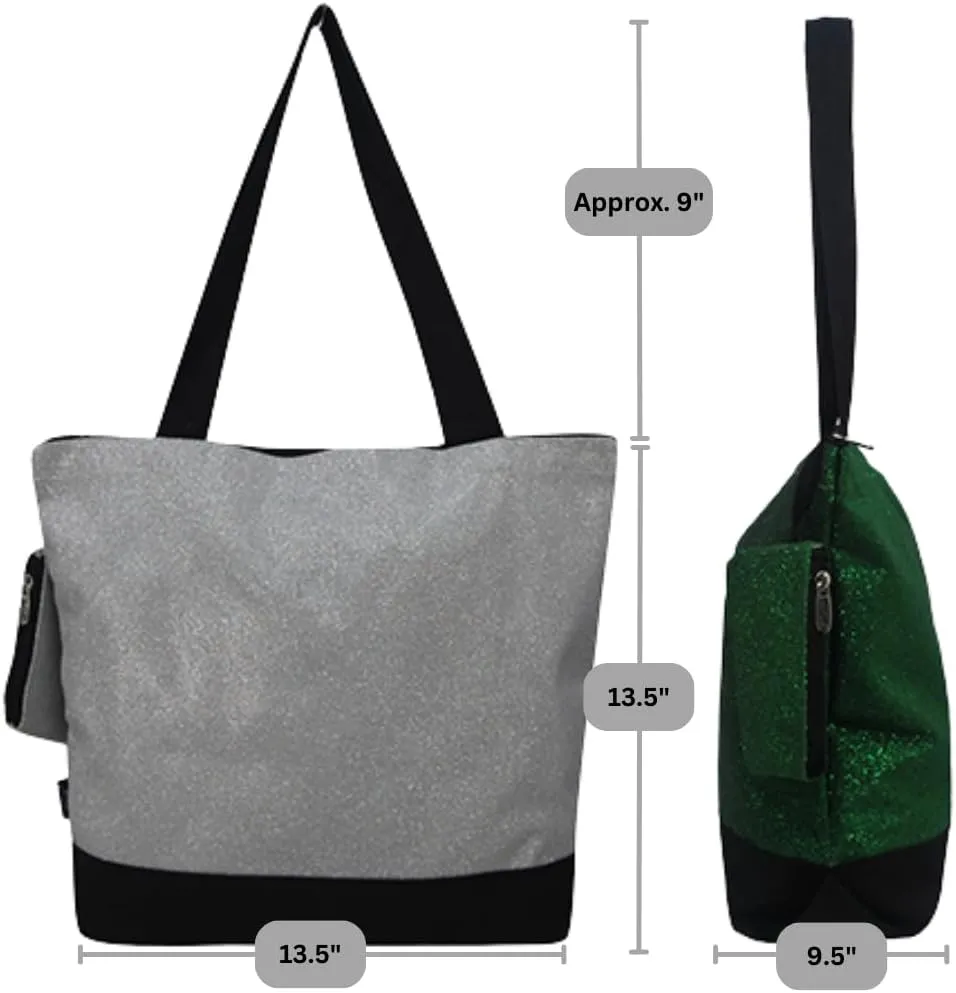 NGIL Medium Top Zipper Closure Canvas Tote Bag with Attached Matching Coin Purse For Moms and Nurses