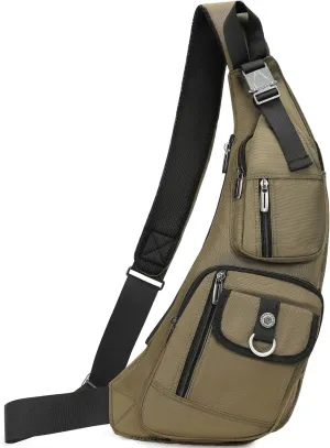 NICGID Sling Bag Chest Shoulder Backpack Crossbody Bags Casual Daypack for Men Women (Army gren-014)
