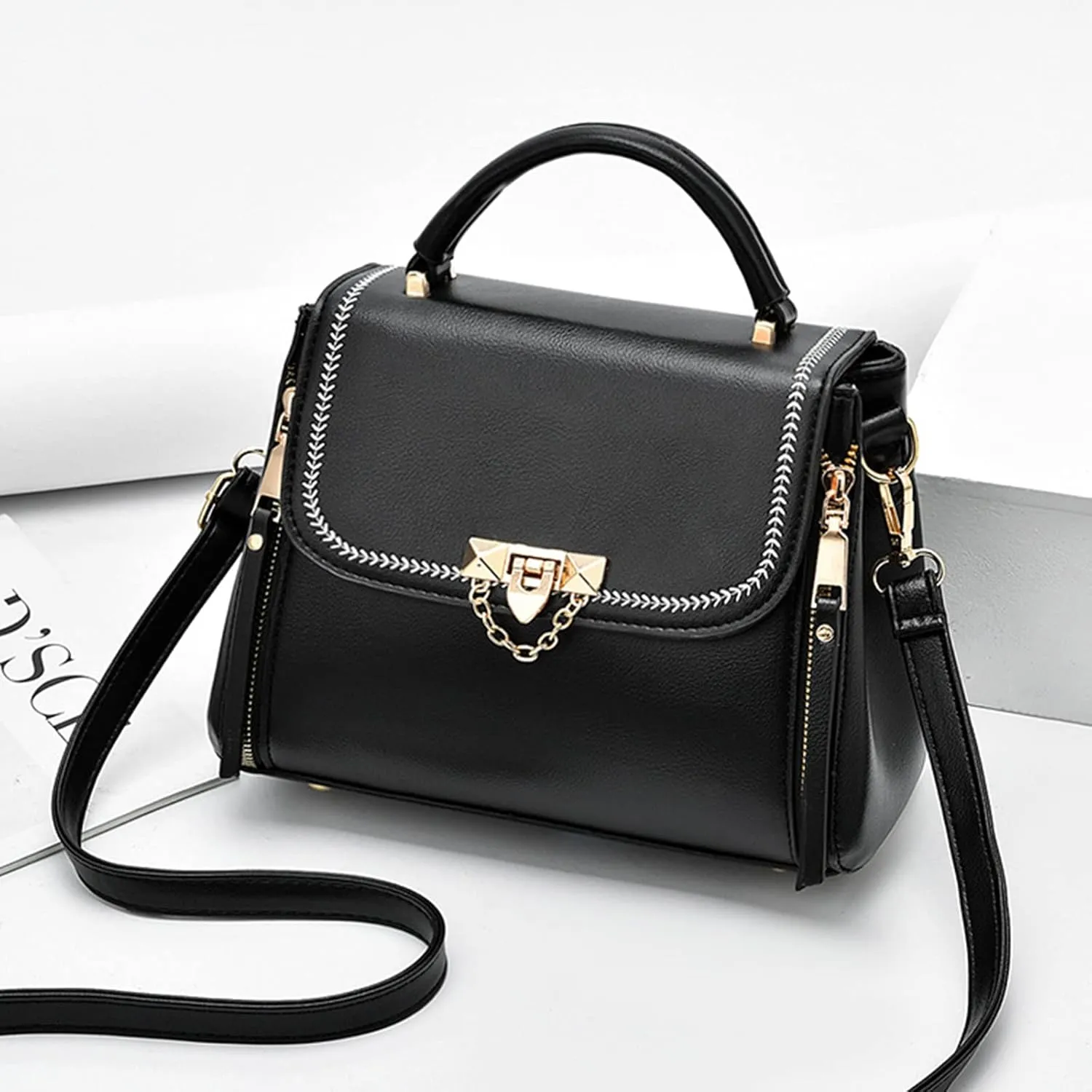 NICOLE & DORIS Small Handbags for Women Crossbody Bag Ladies Shoulder Bags PU Leather Top Handle Bags