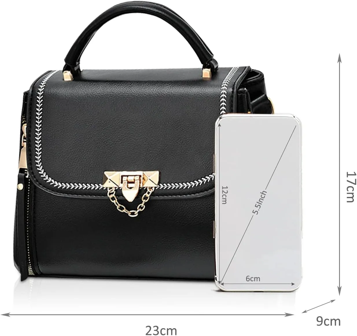 NICOLE & DORIS Small Handbags for Women Crossbody Bag Ladies Shoulder Bags PU Leather Top Handle Bags