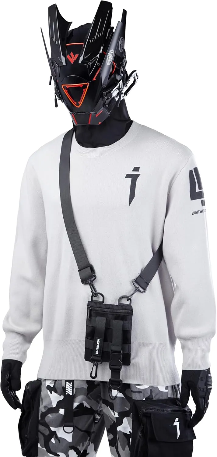 Niepce Inc Streetwear Techwear Waist Bag for Men (Black1, One Size)