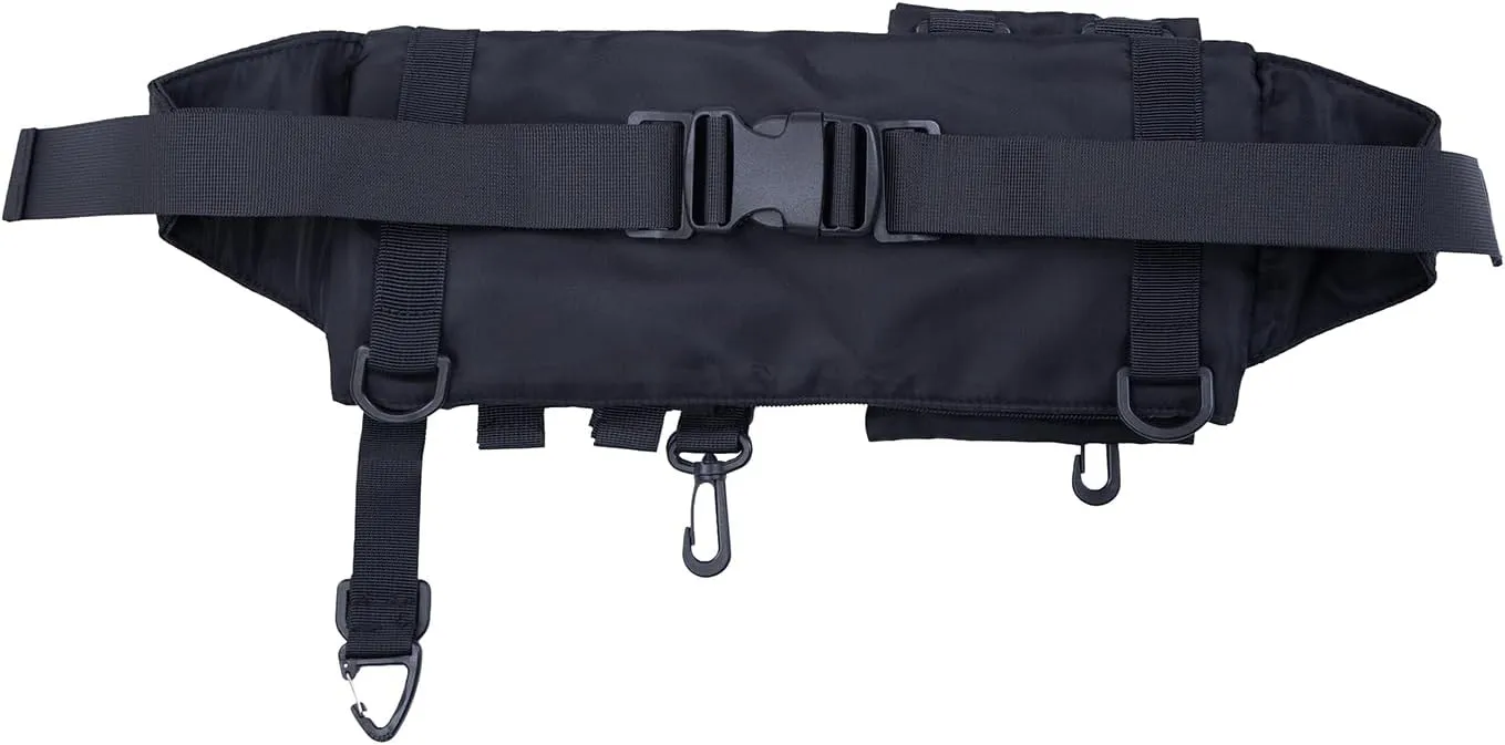 Niepce Inc Streetwear Techwear Waist Bag for Men (Black1, One Size)