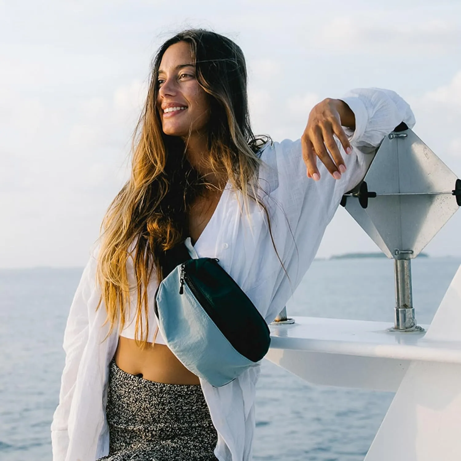 Nomadix Fanny Pack Coastal Redwoods – Lightweight, Water-Resistant Crossbody Bag for Hiking, Festivals, and Travel – Eco-Friendly Recycled Nylon with Key Clip, Dual Pockets, and Secure Storage