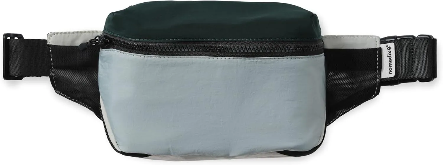 Nomadix Fanny Pack Coastal Redwoods – Lightweight, Water-Resistant Crossbody Bag for Hiking, Festivals, and Travel – Eco-Friendly Recycled Nylon with Key Clip, Dual Pockets, and Secure Storage