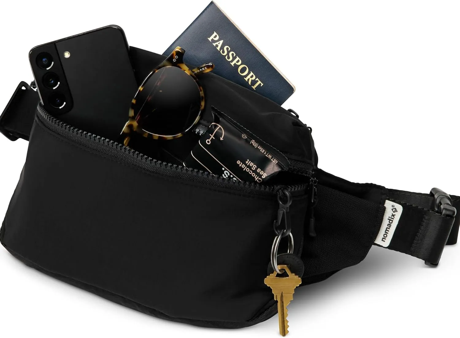 Nomadix Fanny Pack Coastal Redwoods – Lightweight, Water-Resistant Crossbody Bag for Hiking, Festivals, and Travel – Eco-Friendly Recycled Nylon with Key Clip, Dual Pockets, and Secure Storage