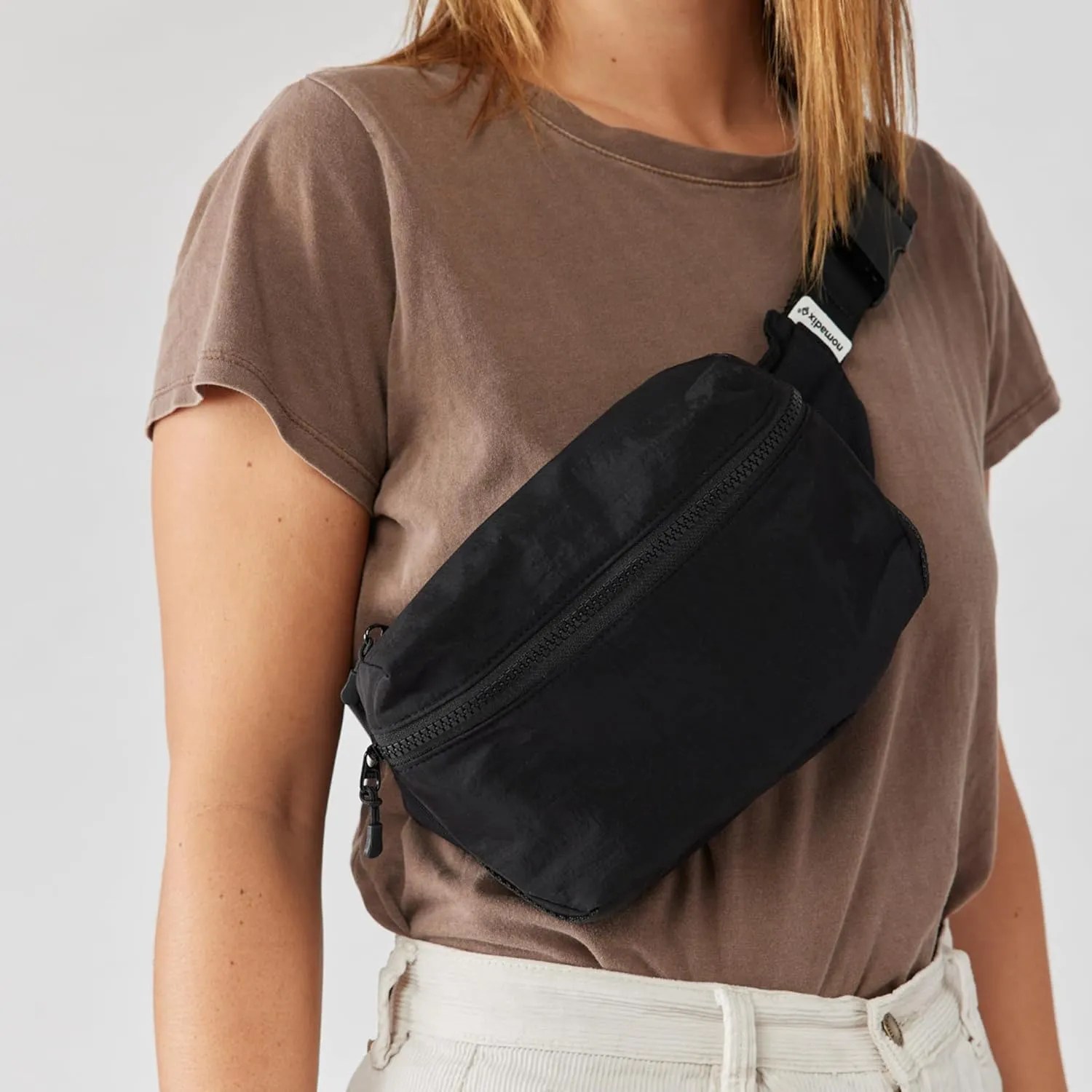 Nomadix Fanny Pack Coastal Redwoods – Lightweight, Water-Resistant Crossbody Bag for Hiking, Festivals, and Travel – Eco-Friendly Recycled Nylon with Key Clip, Dual Pockets, and Secure Storage
