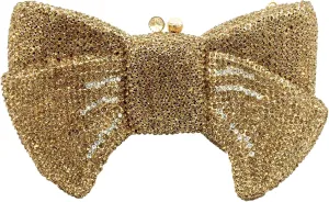 Novelty Bow Crystal Clutch Bag Women Designer Evening Handbags Bridal Party Rhinestone Clutch Purse Prom Bag,Small
