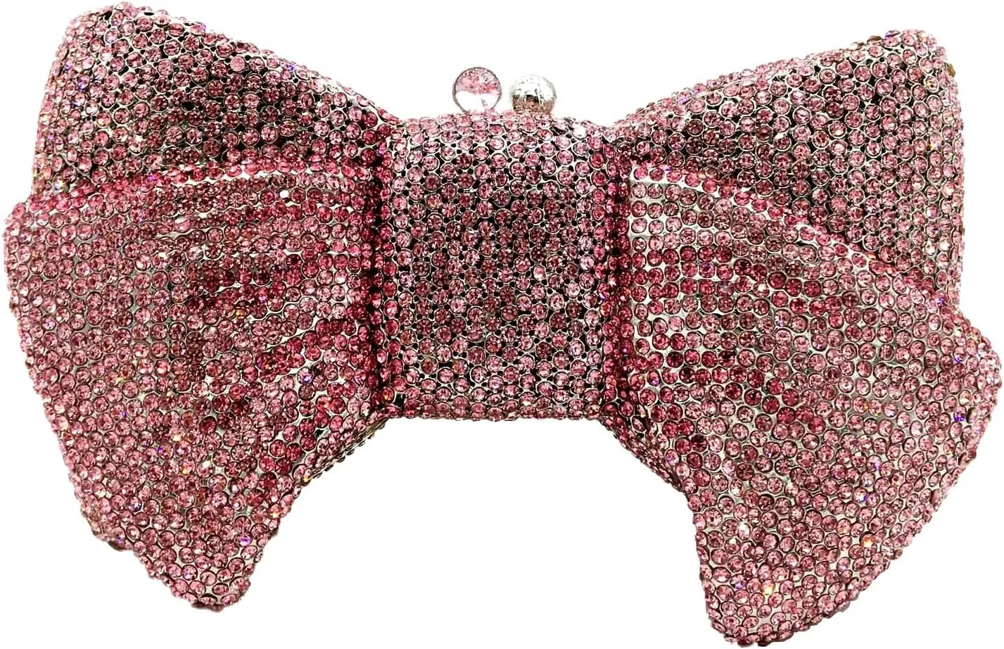 Novelty Bow Crystal Clutch Bag Women Designer Evening Handbags Bridal Party Rhinestone Clutch Purse Prom Bag,Small