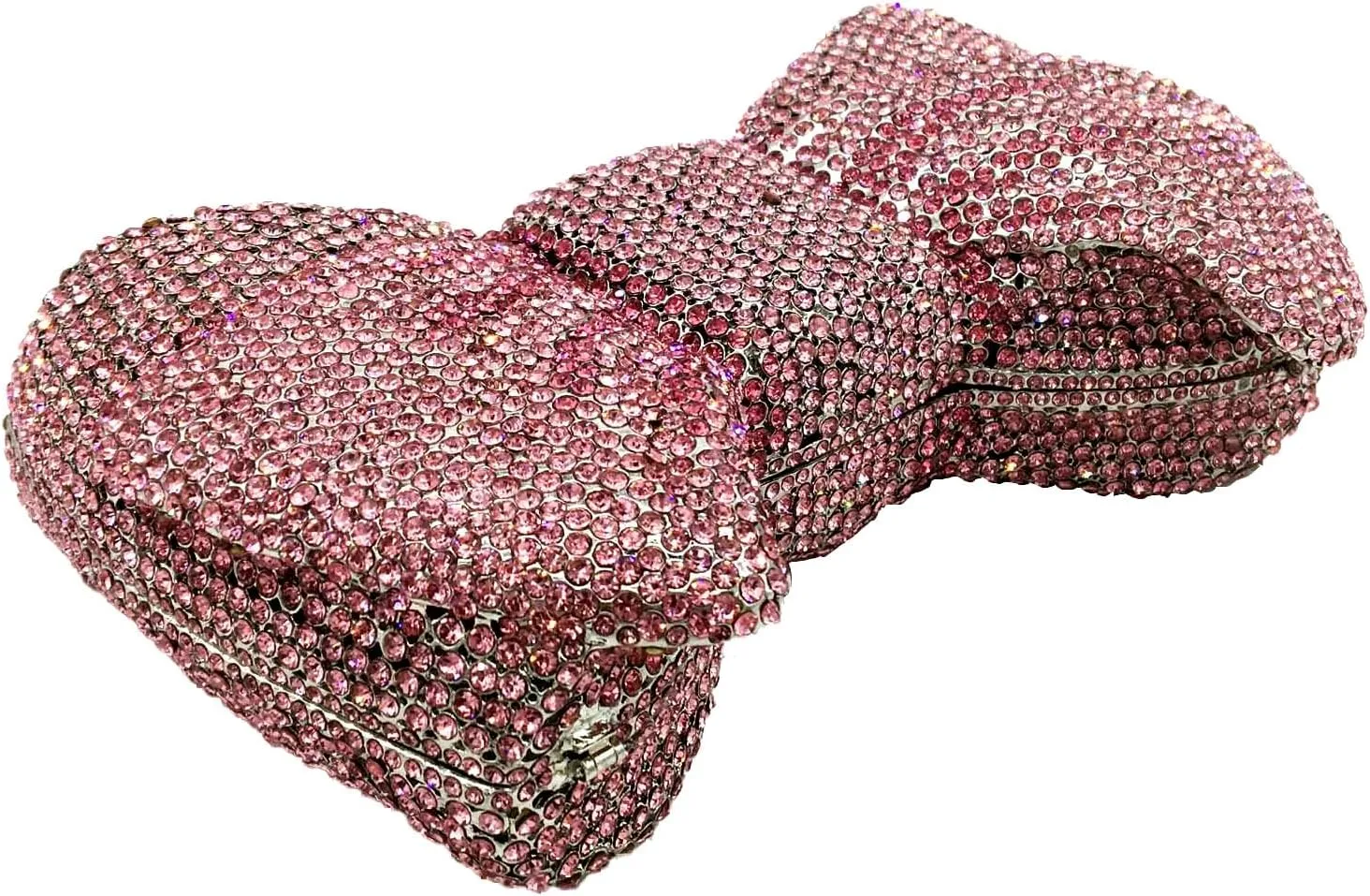 Novelty Bow Crystal Clutch Bag Women Designer Evening Handbags Bridal Party Rhinestone Clutch Purse Prom Bag,Small