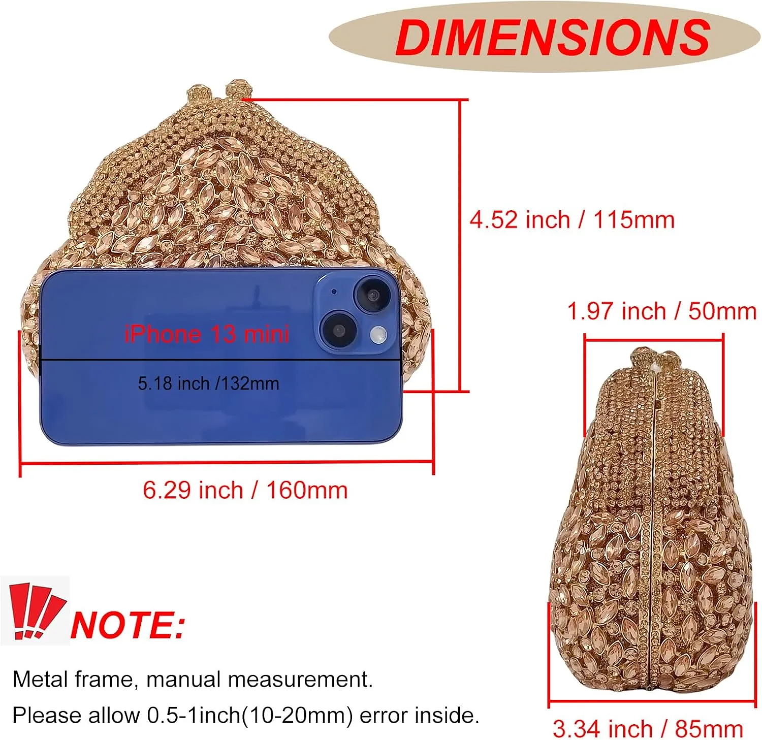 Novelty Crystal Clutch Coin Wallet Women Rhinestone Purse Sparkling Evening Bags for Wedding Party Prom Handbag