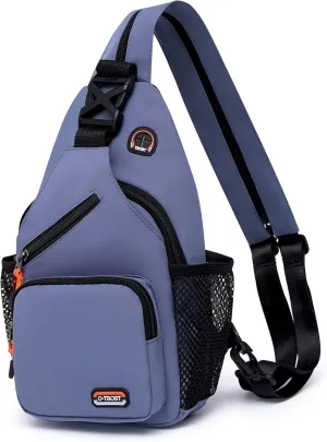 O-TBOST Travel Small Sling Bag Crossbody Bags for Women Men Casual Backpack Cross Body Pack Daypack for Hiking and Biking (blue)