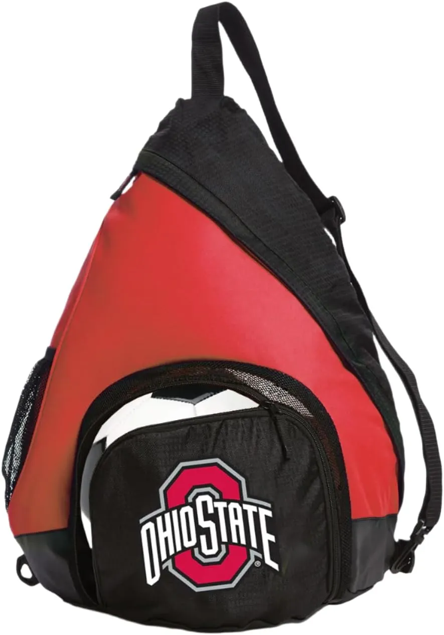 Ohio State Backpack with Soccer Ball or OSU Volleyball Bag Sports Gear Compartment Practice Bag