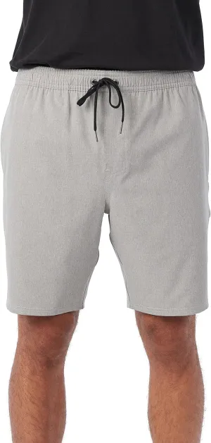 O'NEILL Men's 18 Inch Solid Hybrid Shorts - Water Resistant Mens Shorts with Elastic Waist and Quick Dry Stretch Fabric
