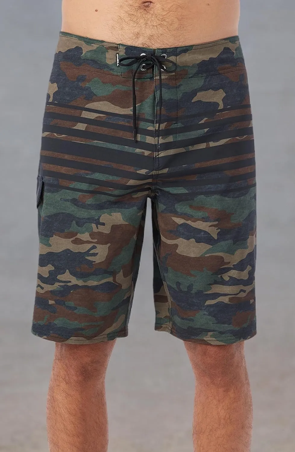 O'NEILL Men's 21 Inch Hyperfreak Divergent Boardshorts - Quick Dry Swim Trunks for Men with Fixed Waist and Quick Dry Fabric