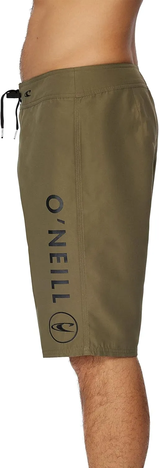 O'NEILL Men's 21 Inch Solid Boardshorts-Water Resistant Swim Trunks for Men with Quick Dry Stretch Fabric and Pockets