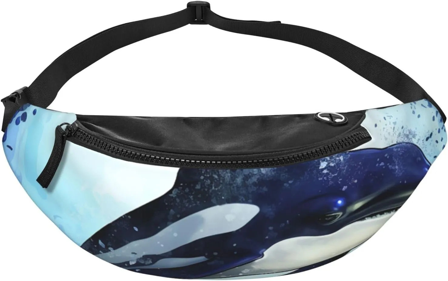 Orca Killer Whale Fanny Pack for Women Men Waist Bag Waterproof Belt Bag with Adjustable Strap