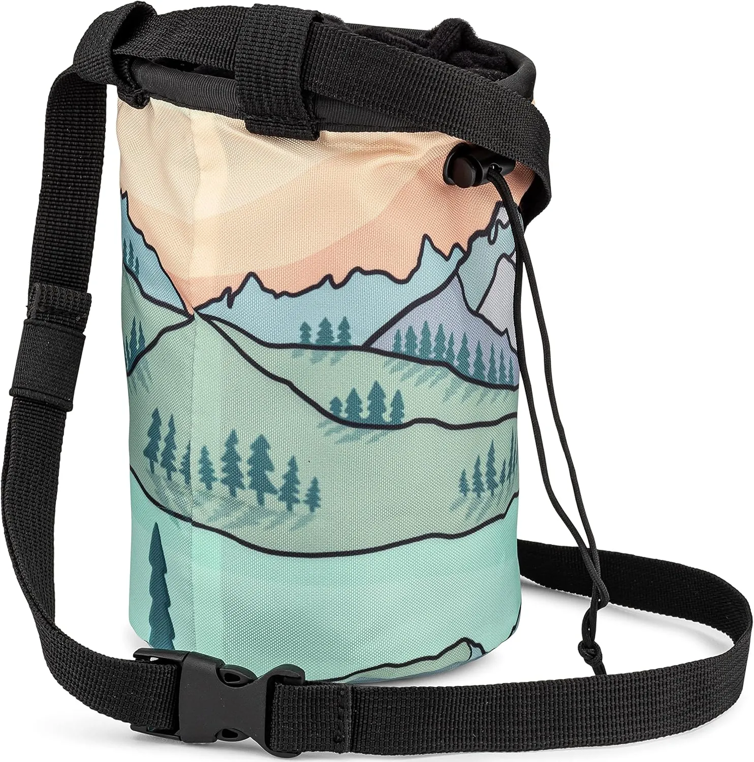OSO Supply - Climbing Chalk Bag for Adults and Kids, Drawstring Closure, Adjustable Waist Belt, Indoor/Outdoor Training, Rock Climbing, Bouldering or Weightlifting