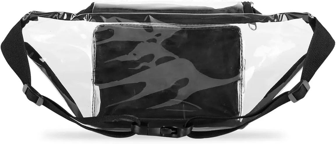 Panda Clear Fanny Pack Stadium Approved Clear Crossbody Belt Bag for Women Men Transparent Waist Bag with Adjustable Strap for Concerts Sports Events Travel