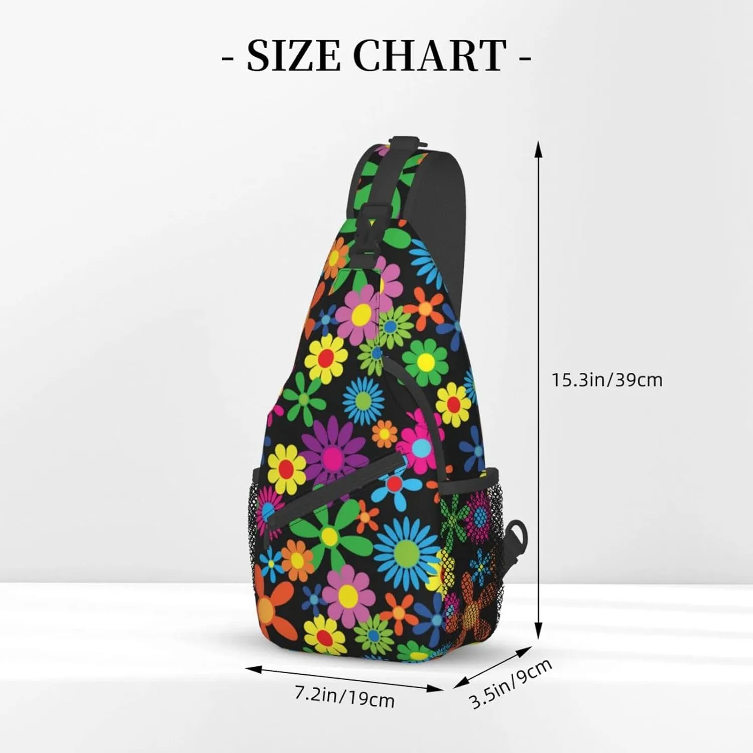 Pattern Printed Sling Bag for Women Men Crossbody Shoulder Backpack Chest Bags Gym Travel Hiking Casual Daypack